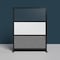 Luxor Workflow Modular Wall Room Divider System - Black Frame - 53" x 70" Wide Panel Starter Wall with Whiteboard MW-5370-FWCGWB - alternate 4